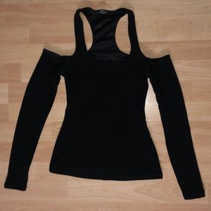 Chandail camisole manche longue Noir serrer ,